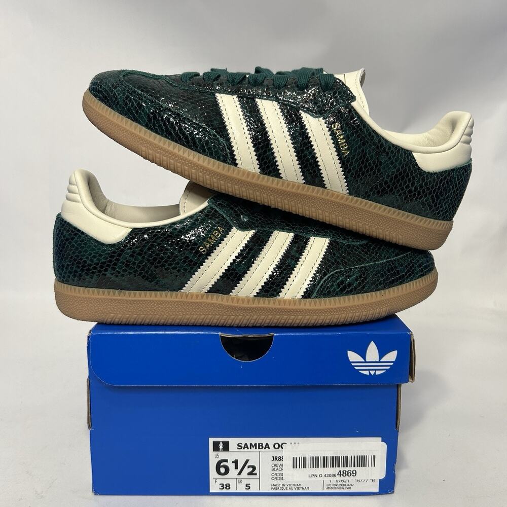 adidas Samba OG Snakeskin Pack - “Collegiate Green” JR8848
